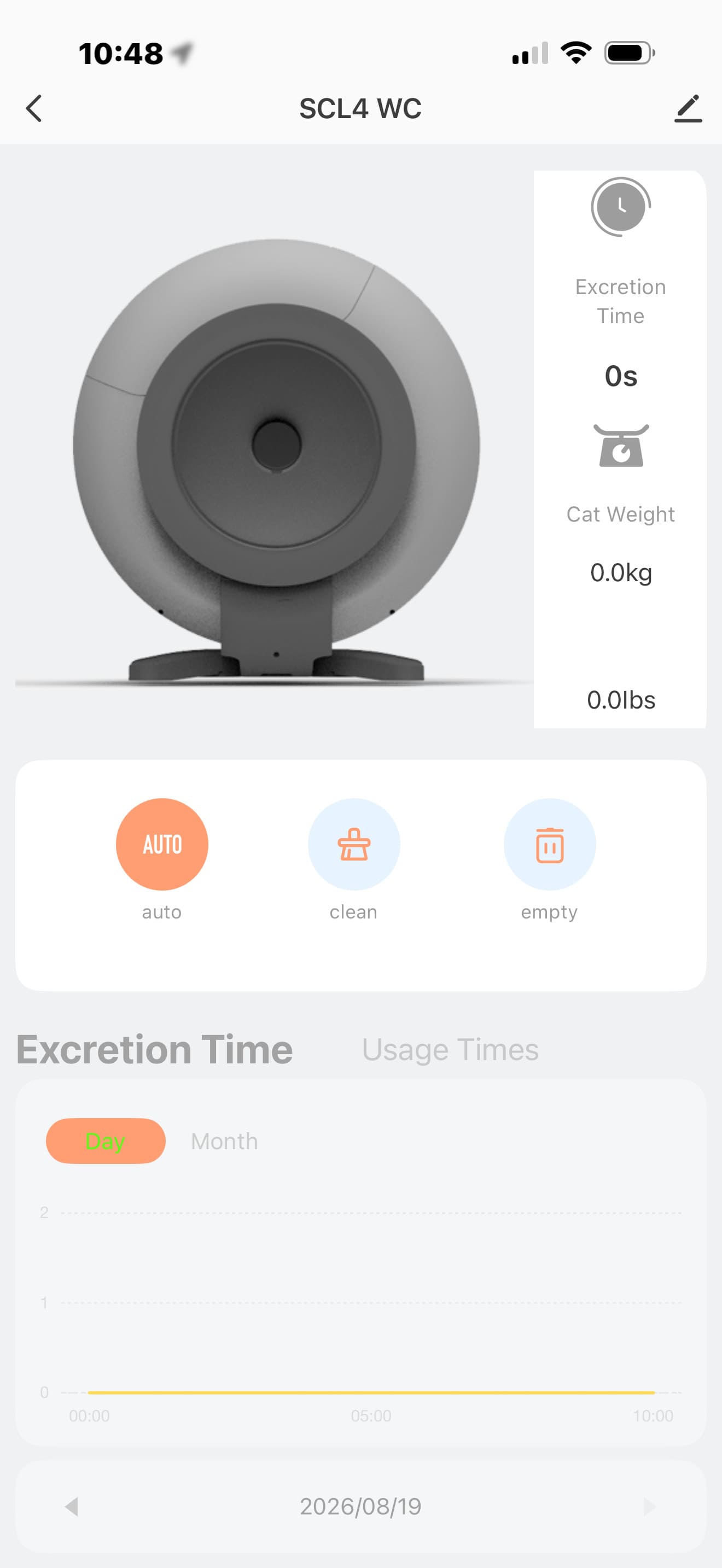 Aplikace Tuya Smart pro toaletu SCL4 – ukázka 1